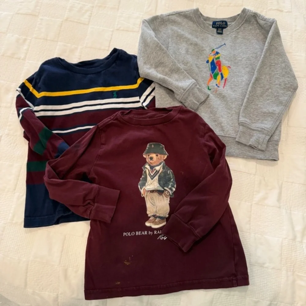Ralph‎ Lauren Toddler Boy Long Sleeve Shirt & Sweatshirt 3T